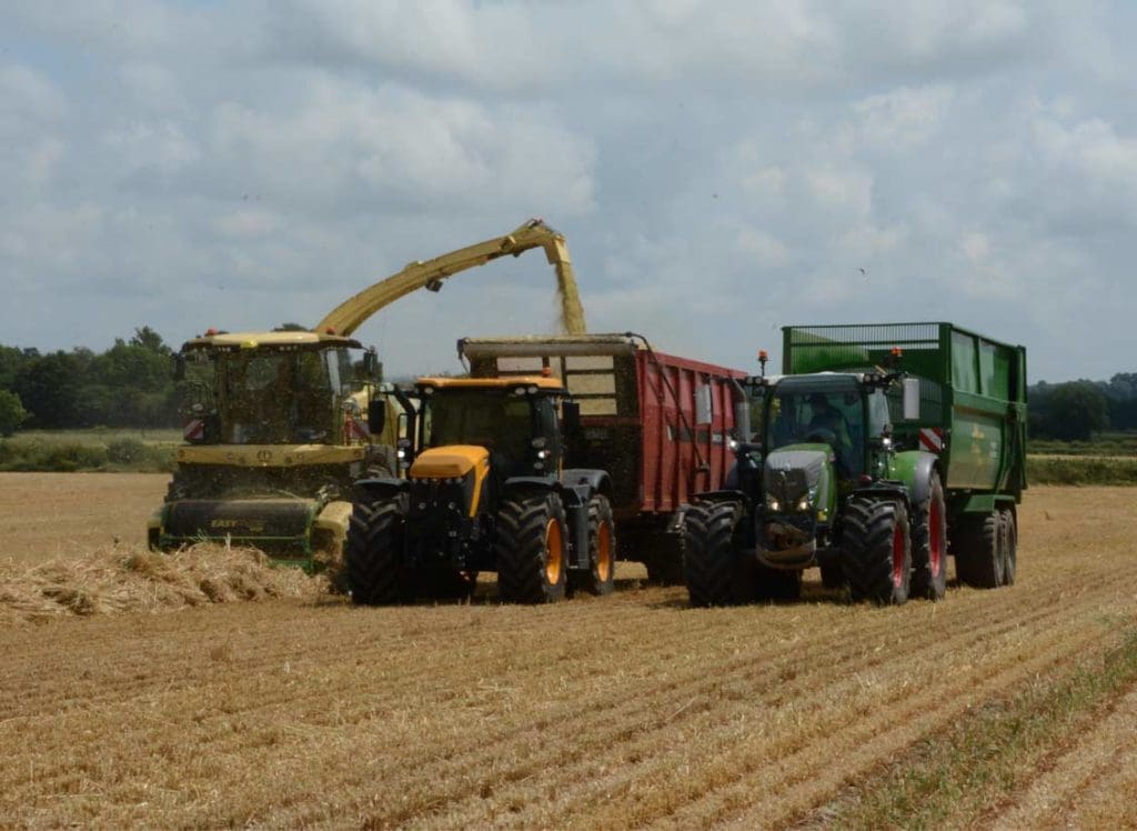 tractors and combine